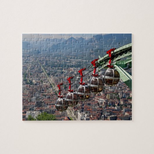 Funicular Over Grenoble, Frankrijk Legpuzzel (Horizontaal)