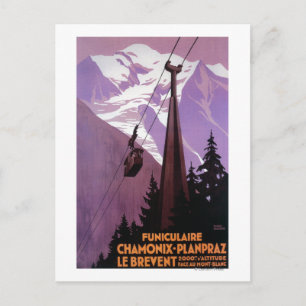 Funicular Railway to Brevent Mt. Briefkaart