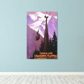 Funicular Railway to Brevent Mt. Canvas Afdruk (Insitu (Houten vloer))