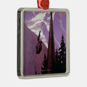 Funicular Railway to Brevent Mt. Metalen Ornament (Rechts)