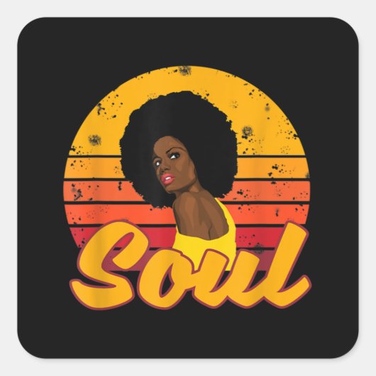 Funk Afro Disco Soul Vierkante Sticker (Voorkant)