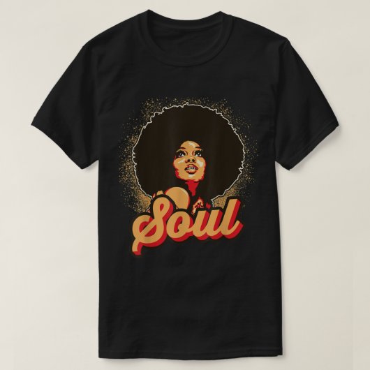 Funk Afro Women Soul Retro  Style Graph 70 s T-shirt (Design voorkant)