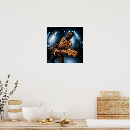 funk basspeler poster (Keuken)