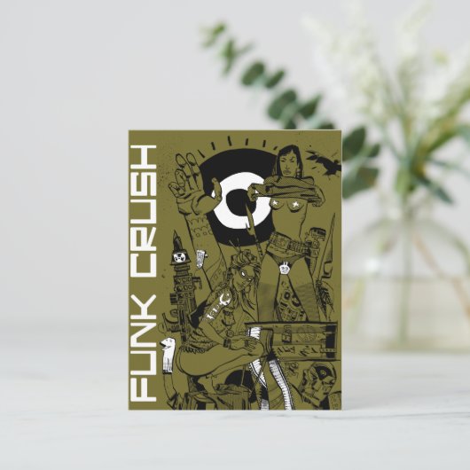 Funk Crush Briefkaart (Staand voorkant)