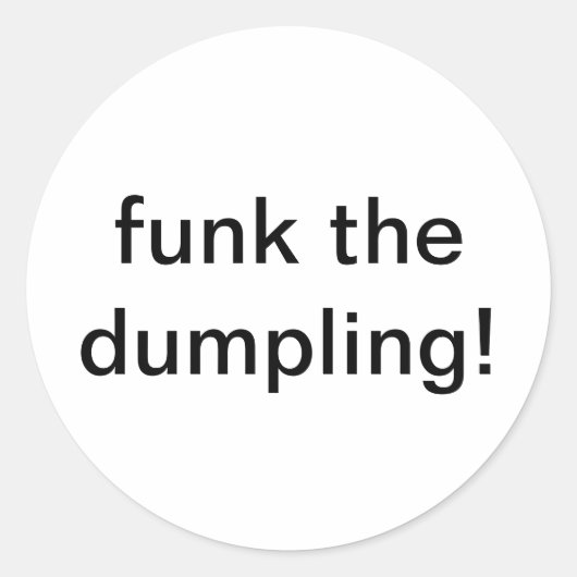 funk de dumpling Jeff Hankamer Artjunkhaus Comic Ronde Sticker (Voorkant)