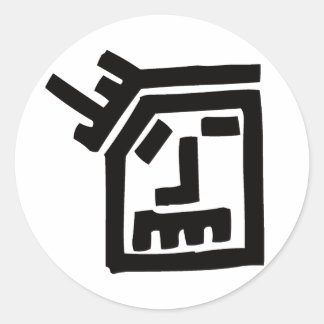 Funk Face Ronde Sticker