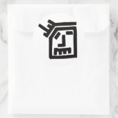 Funk Face Ronde Sticker (Tas)