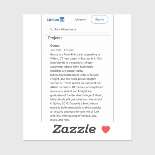 funk-folkband sticker (Vel)