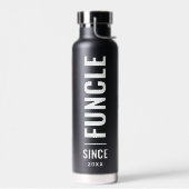 Funk | Fun oom Custom Year 4 Foto zwart Waterfles (Links)