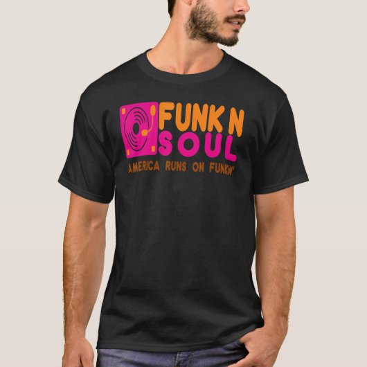 Funk N Soul Donut Parodie DJ Platenspeler Funk T-shirt (Voorkant)