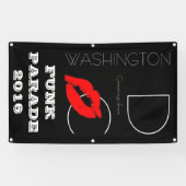 Funk Parade 2016 Washington DC Red Lipstick Kiss Spandoek (Horizontaal)