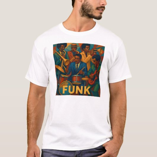 Funk retro band t-shirt (Voorkant)