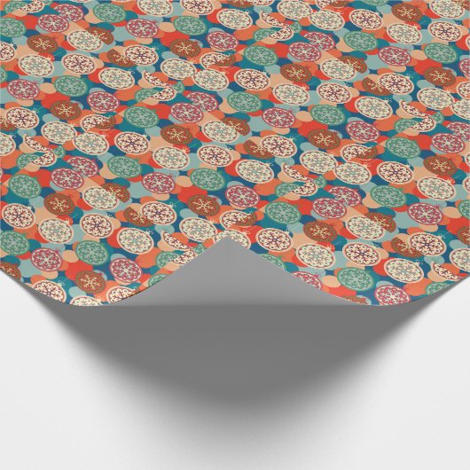 Funk Retro Middle Century Kerstmis Cadeaupapier (Hoek)