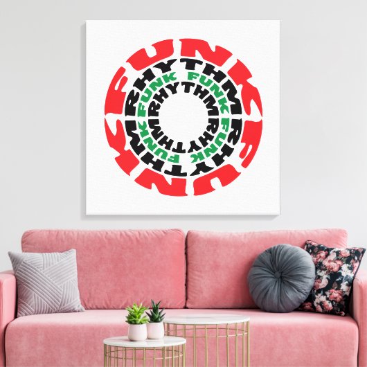 Funk Rhythm Funk Rhythm Canvas Afdruk (Insitu (Woonkamer))