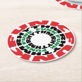 Funk Rhythm Funk Rhythm Ronde Kartonnen Onderzetter (Gebogen)