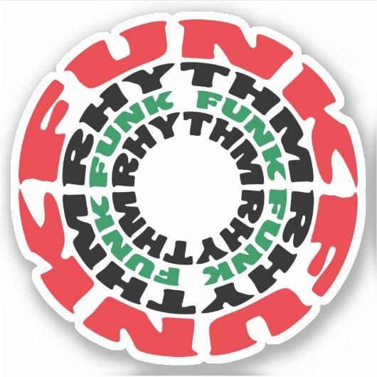 Funk Rhythm Funk Rhythm Sticker (Voorkant)