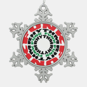 Funk Rhythm Funk Rhythm Tin Sneeuwvlok Ornament