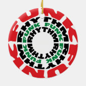 Funk Ritme Funk Funk Ritme Keramisch Ornament (Achterkant)