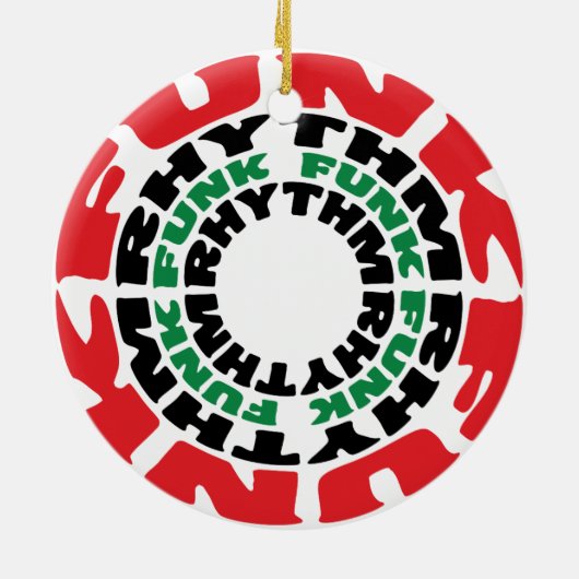 Funk Ritme Funk Funk Ritme Keramisch Ornament (Achterkant)