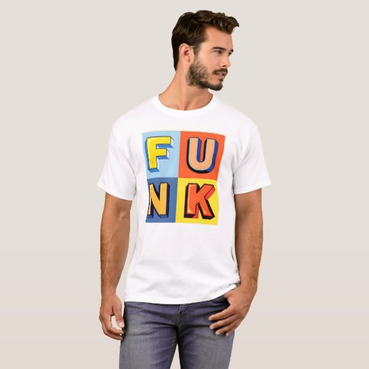 Funk squares T-shirt (Voorkant volledig)