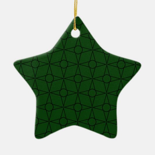  Funk Star Ornament, groen Keramisch Ornament (Voorkant)