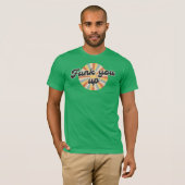 Funk you up retro afbeelding logo op t-shirt (Voorkant volledig)