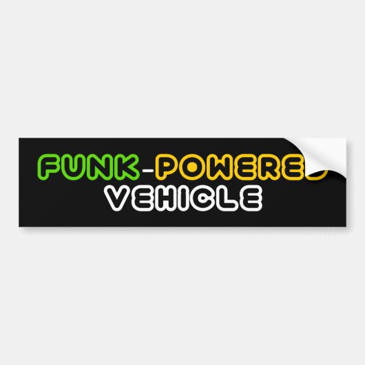 Funkaangedreven voertuig bumpersticker (Voorkant)