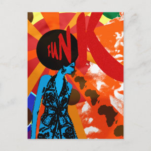 Funkart Funk retro vintage poster stijl giften Briefkaart