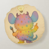 Funkel Kissen – Das kreative ADHS-Monster Rond Kussen (Achterkant)