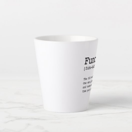 "Funkel" Latte Mok (Voorkant)