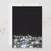 Funkelnde Sterne Partei Schwarzweiss Einladung Kaart (Achterkant)