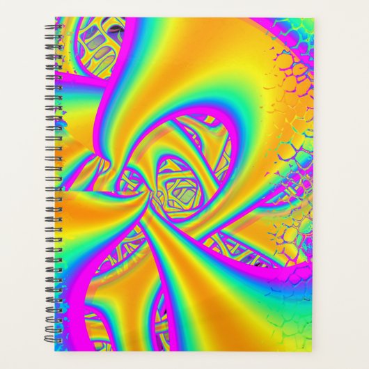 Funkidelic Dichoic Fused Glass Fractal Planner (Voorkant)