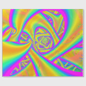 Funkidelic Dichroic Fused Glass Fractal Cadeaupapier (Vlak)