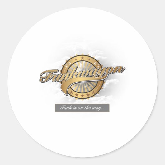Funkwagon Ronde Sticker (Voorkant)