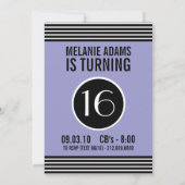 Funky 16th Birthday Party Kaart (Achterkant)