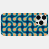 Funky 1970s Metaball Graphic Circle Barbell Blue Case-Mate iPhone Case (Achterkant (horizontaal))
