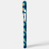 Funky 1970s Metaball Graphic Circle Barbell Blue Case-Mate iPhone Case (Achterkant / Links)
