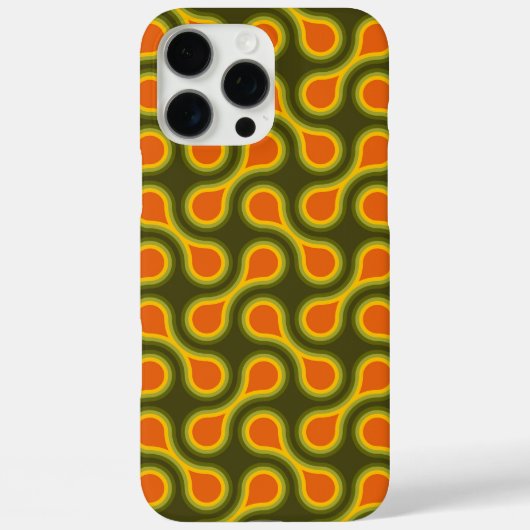 Funky 1970s Metaball Graphic Circle Barbell Green Case-Mate iPhone Case (Achterkant)
