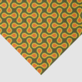 Funky 1970s Metaball Graphic Circle Barbell Green Tissuepapier (Detail)