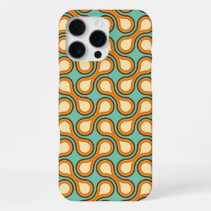 Funky 1970s Metaball Graphic Circle Barbell Sinaas iPhone 16 Pro Max Hoesje