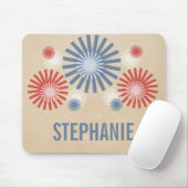 Funky 4 juli Fireworks Mousepad Muismat (Met muis)