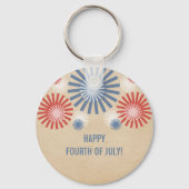 Funky 4 juli Fireworks Sleutelhanger (Voorkant)