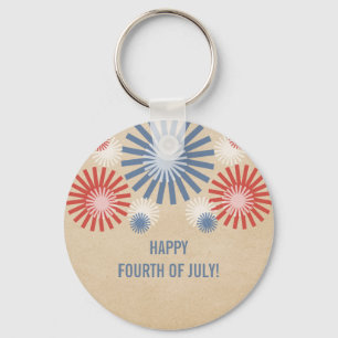 Funky 4 juli Fireworks Sleutelhanger
