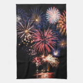 Funky 4 juli Fireworks Theedoek (Verticaal)