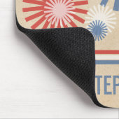Funky 4 juli vuurwerk & Stripes Mousepad Muismat (Hoek)