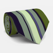 Funky 60s Earth Tone Stripes Stropdas (Opgerold)