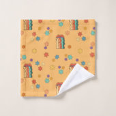Funky 60s Towel Eclectic Boho Bath Statement Bad Handdoek (Wasdoekje)