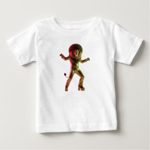 Funky 70s Disco Leeuw in Gouden Lovertjes Jumpsuit