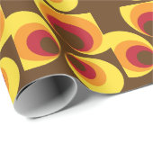Funky 70s gepatterneerd cadeaupapier (Rol Hoek)