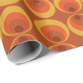 Funky 70s Retro Circle Print for Groovy Gifting Cadeaupapier (Rol Hoek)